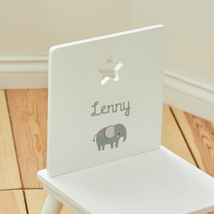 Personalised Born To Be Loved Star Elephant Chair