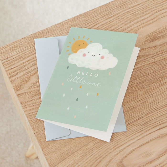 Personalised Cloud New Baby Greetings Card