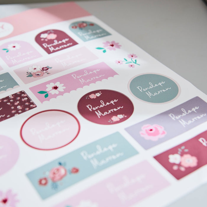Personalised Ditsy Floral Sticker Pack