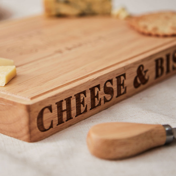 Personalised Family Name Wooden Cheese Board