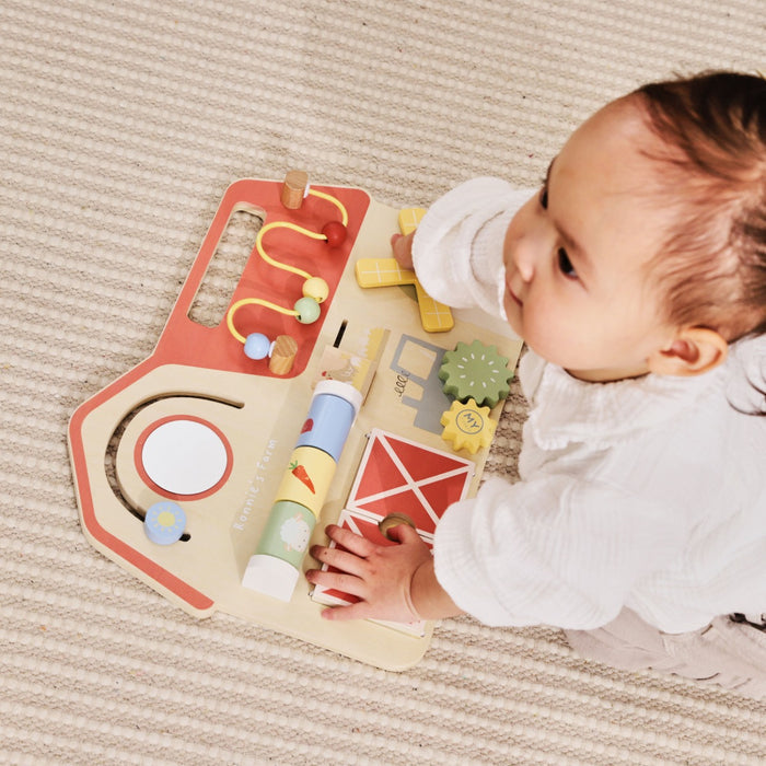 Personalised Farm House Busy Board Toy FSC®