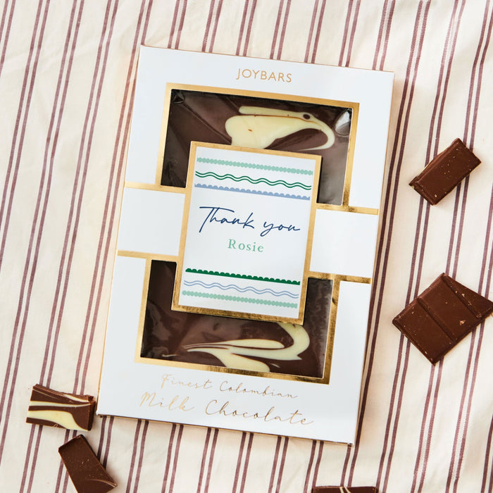 Personalised JoyPots Thank You Luxury Milk Chocolate Bar