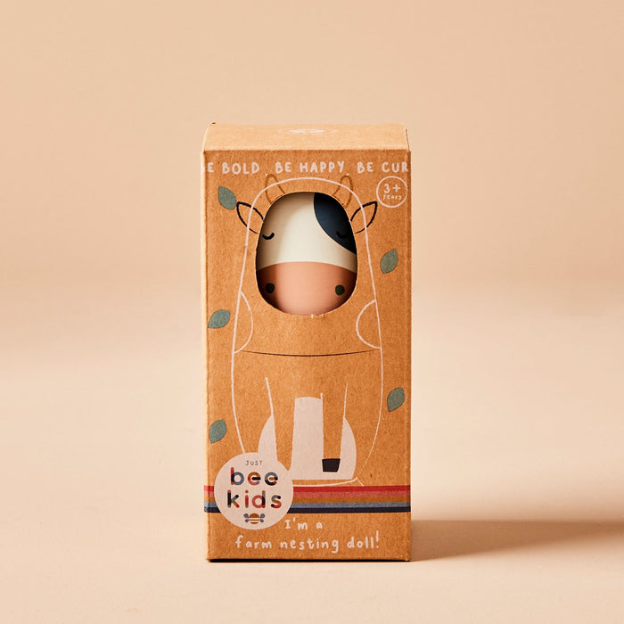 Personalised Just Bee Kids Farm Animal Wooden Nesting Dolls FSC®
