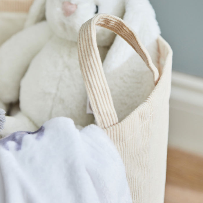 Personalised Large Ecru Cord Storage Bag
