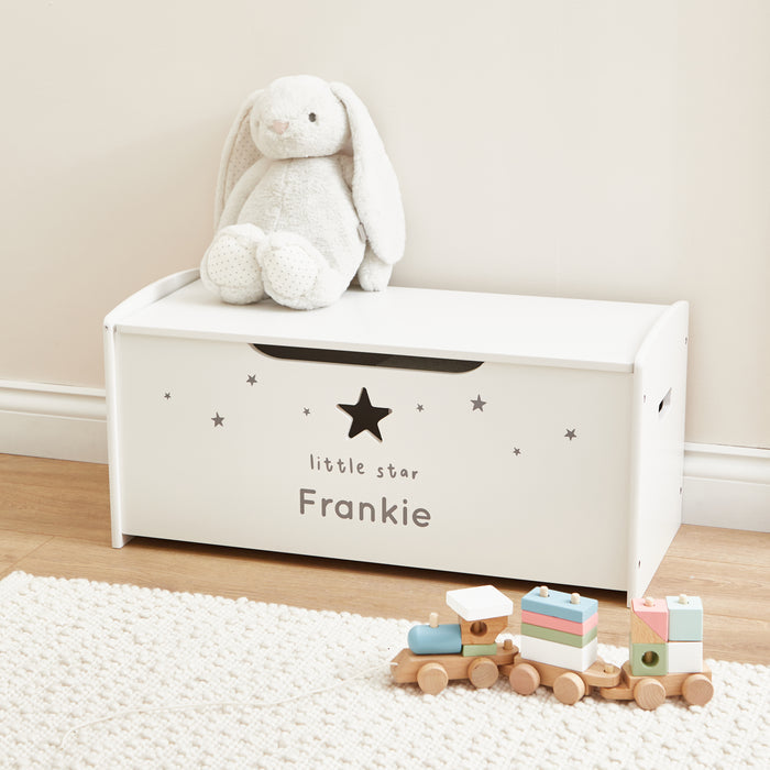 Personalised Large White Star Toy Box FSC®