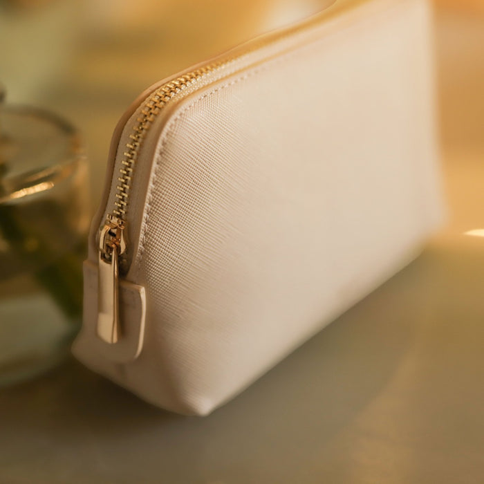 Personalised Medium White Make-Up Bag