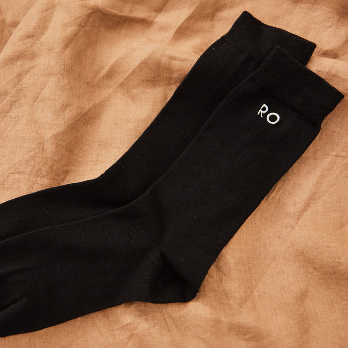 Personalised Monogrammed Black Socks