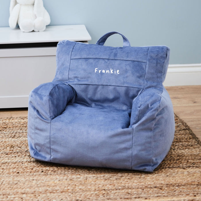 Personalised Navy Cord Chair