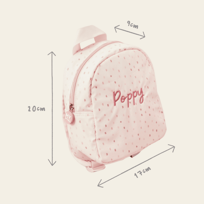 Personalised Pink Spot Tiny Backpack