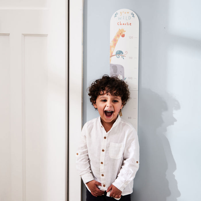 Personalised Safari Wooden Height Chart FSC®