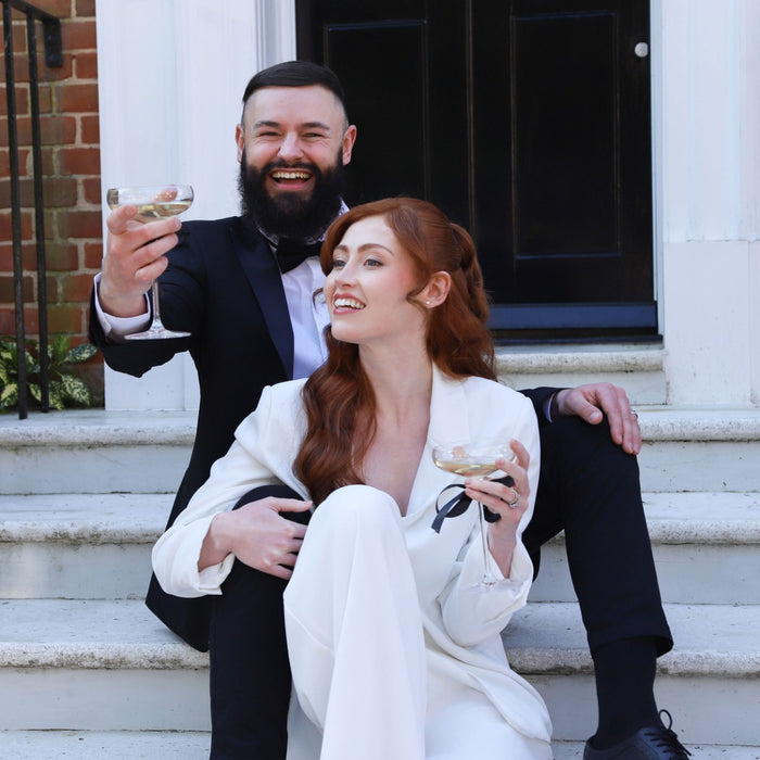 Personalised Set of 2 Script Champagne Coupe Glasses