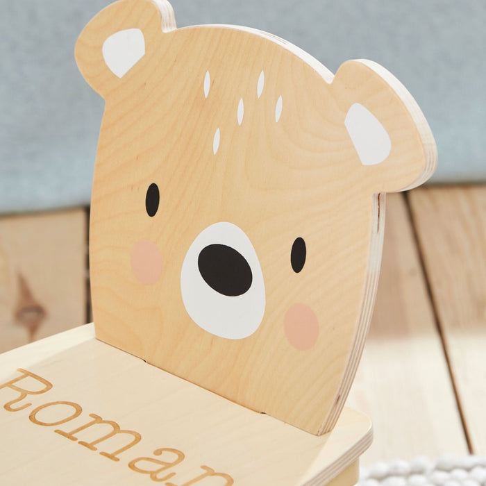 Personalised Tenderleaf Bear Design Children's Chair