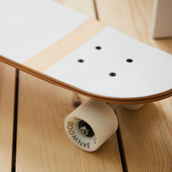 Personalised White Banwood Skateboard