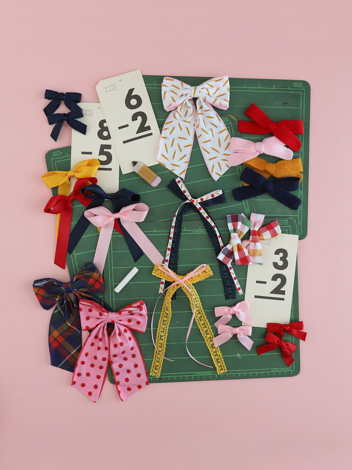 Collection of girls hair bows for back to school 2026