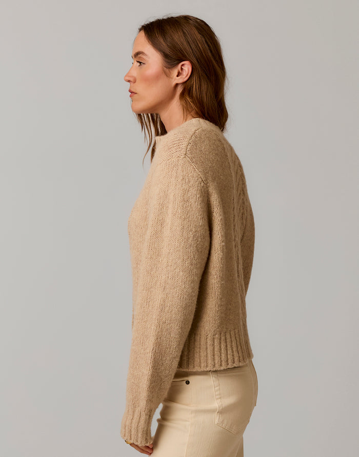 Poppy Cropped Cardigan: Linen
