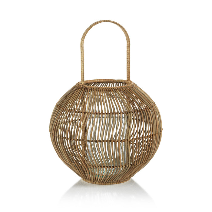 Portofino Rattan Woven Lantern - Lantern by Carlyle Avenue