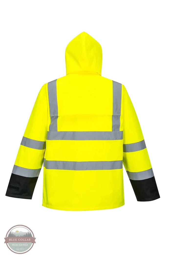 Portwest US366YBR Class 3 Hi-Vis Waterproof Jacket - ANSI Type R in Yellow/Black