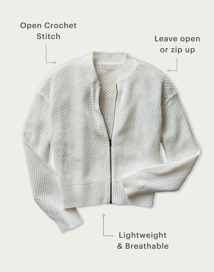 Presley Mesh Bomber: Cloud