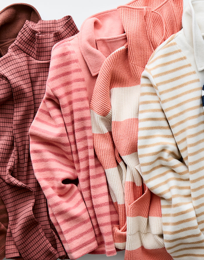 Rockvale Sweater: Lt. Henna Stripe - FINAL SALE