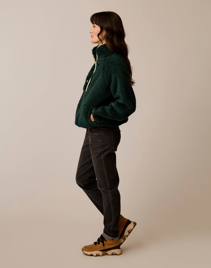 Scout Fleece Pullover: Dark Pine