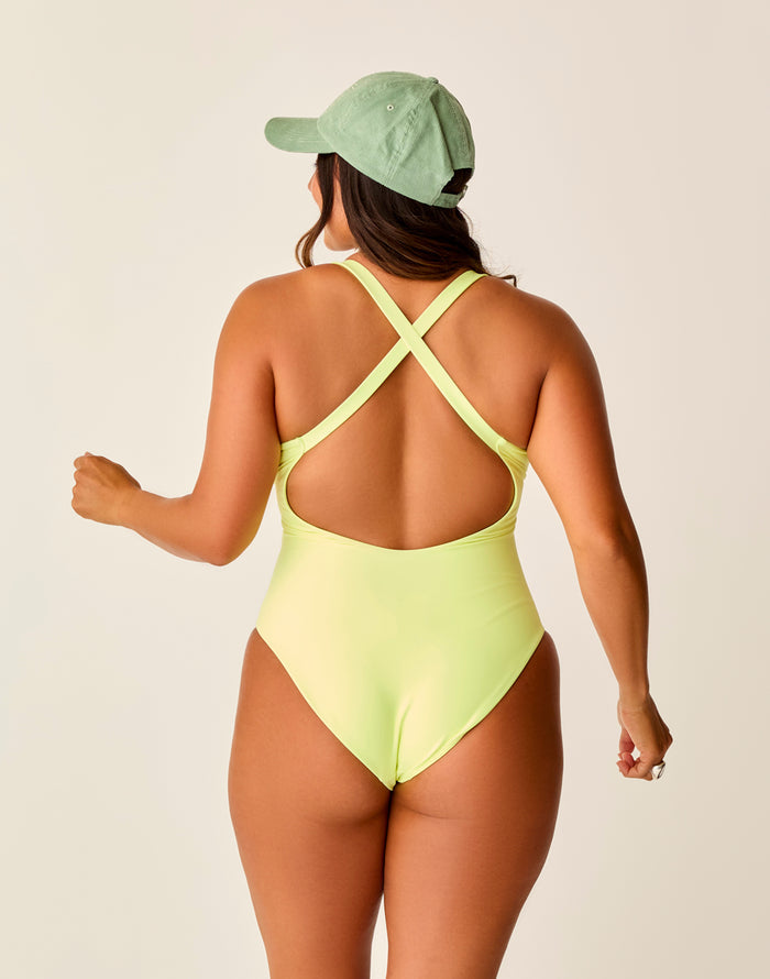 Sonny Compression One Piece: Limeade - FINAL SALE