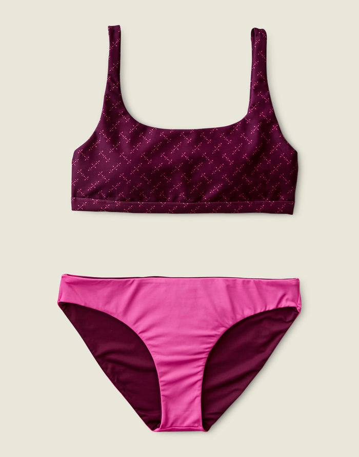 St. Barth Reversible Bottom: Hot Pink/Nirvana - FINAL SALE