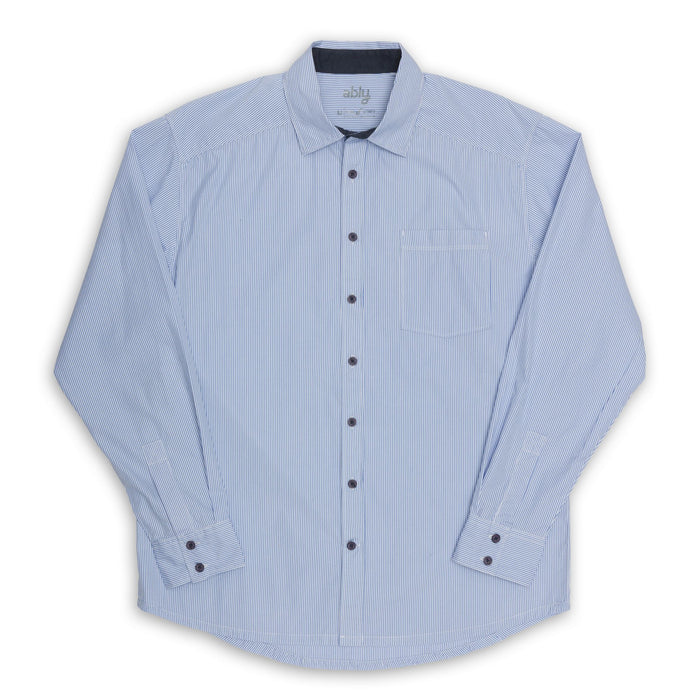 St Tropez | Men's Cotton Pinstripe Button Up Shirt