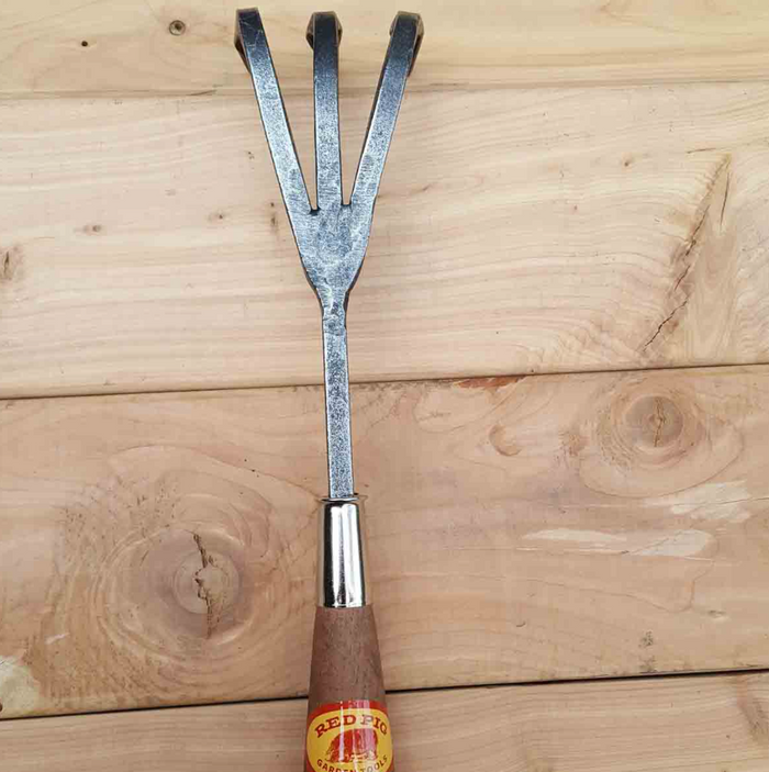 Steel Three Tine Cultivator-Red Pig Garden Tools-Atlas Preservation