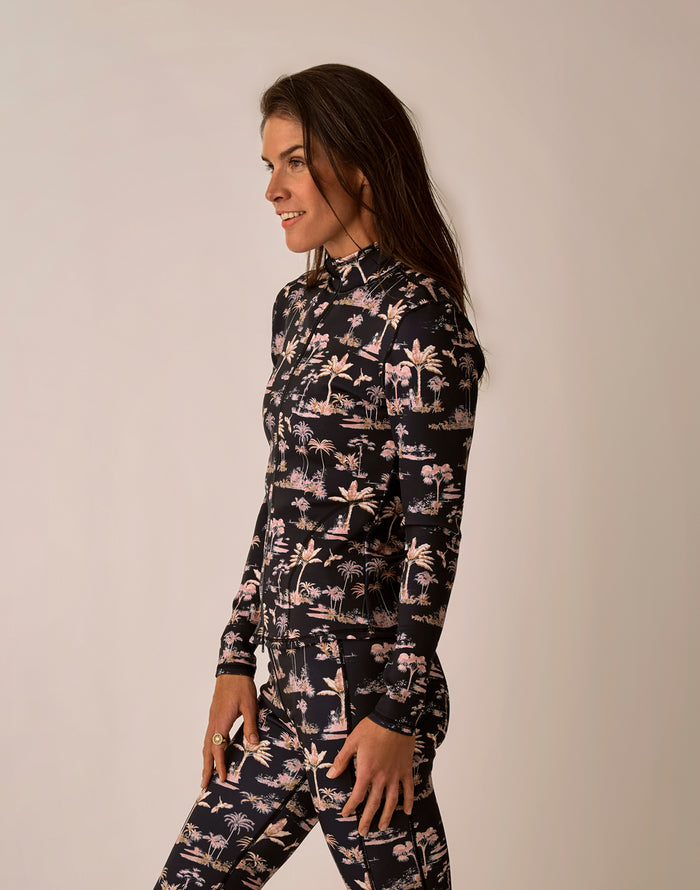 Stella Zip-Up Jacket: Black Toile