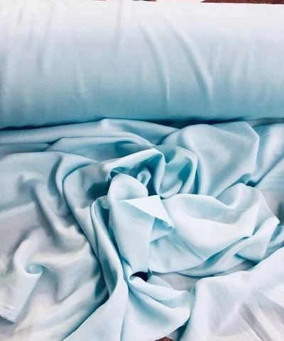 Stretch Poly Georgett -Pastel Blue