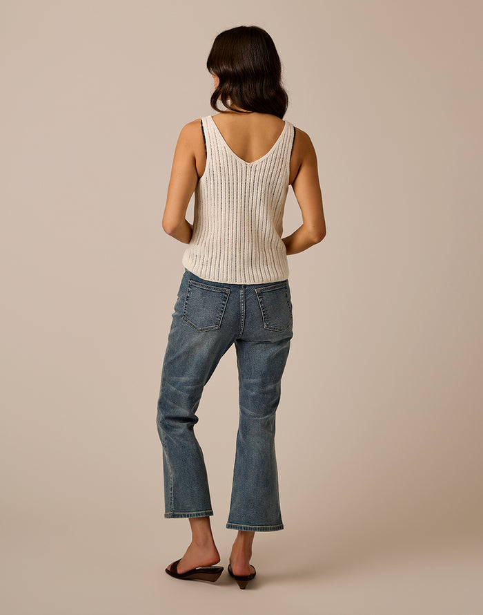 Sylvie Crop Flare: Blue Ridge