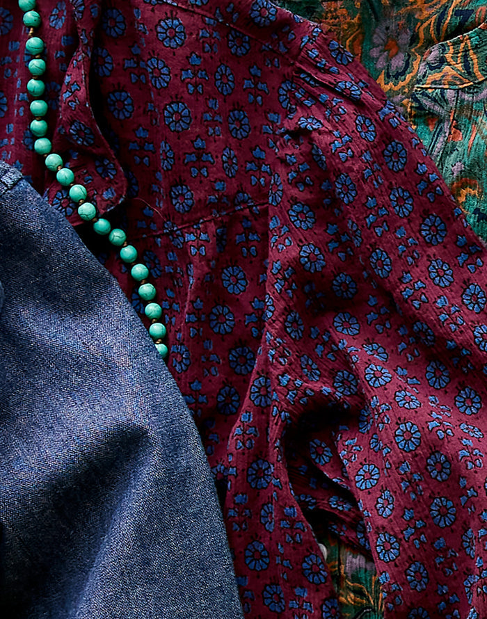 Tatum Gauze Top: Nirvana Batik