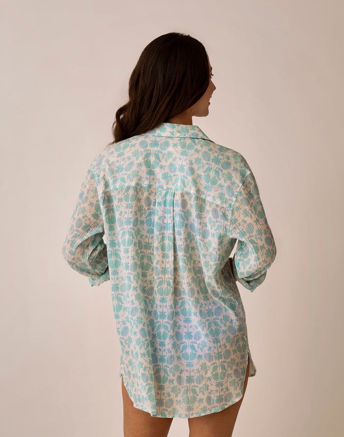 Taylor Gauze Tunic: Cloud Maitai