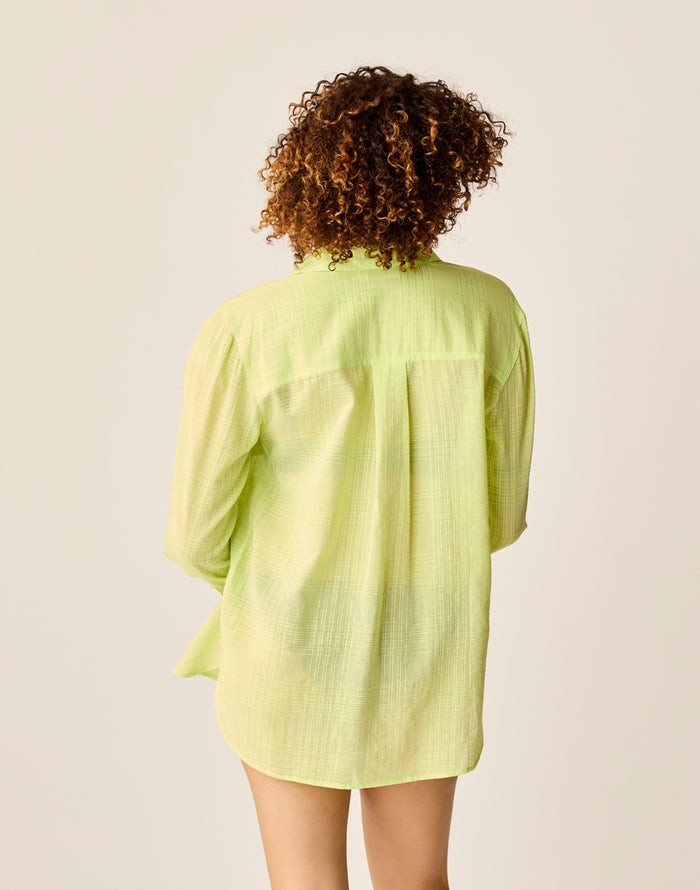 Taylor Textured Tunic: Limeade - FINAL SALE