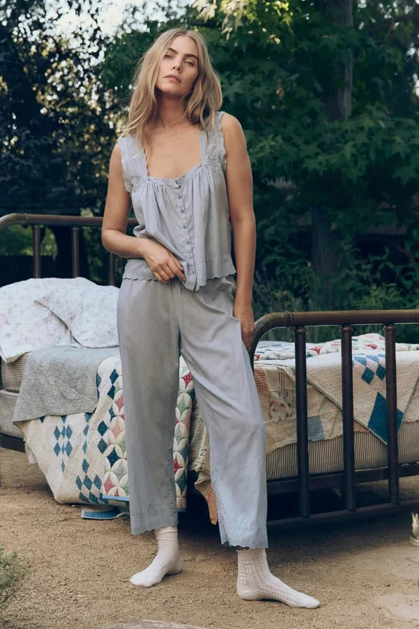 The Eyelet Easy Sleep Pant Sleepwear The Great