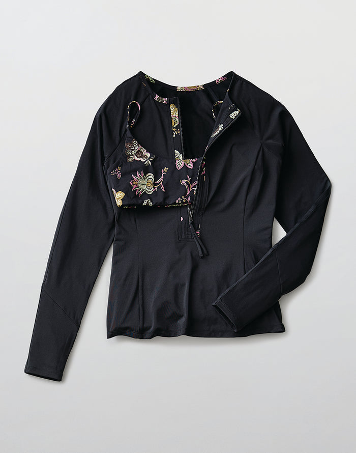 Trestle Sunshirt: Black w. Solstice