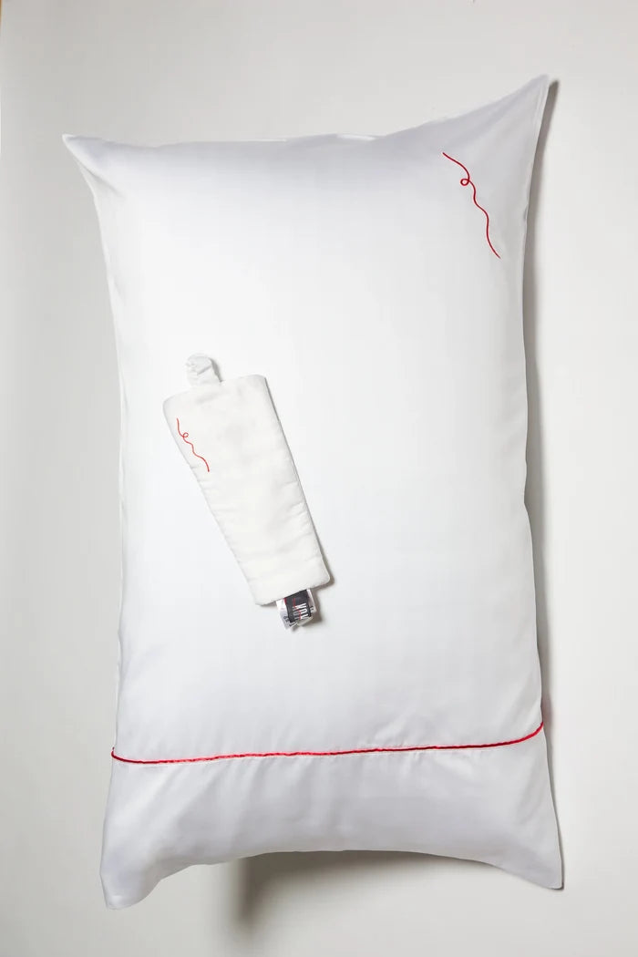 Vegan Silk Bamboo Pillowcase & Eyemask Gift Set | White