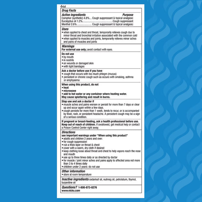 Vicks VapoRub Analgesic Ointment 1.76 oz - 36 Pack