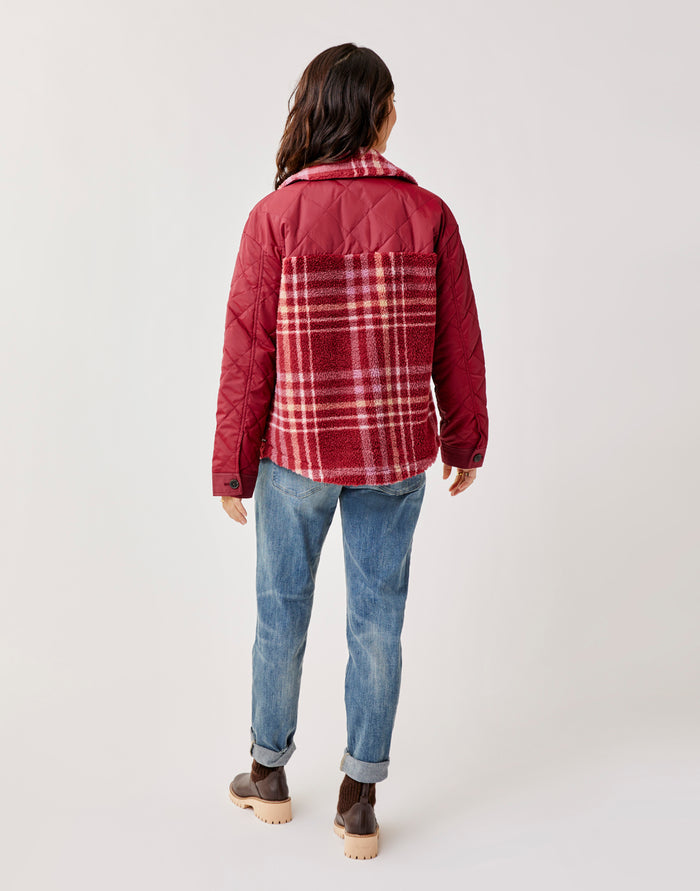 Vineyard Shacket: Brick Plaid