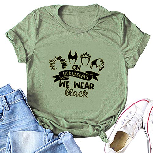Women On Wednesdays We Wear Black T-Shirt Halloween Shirt
