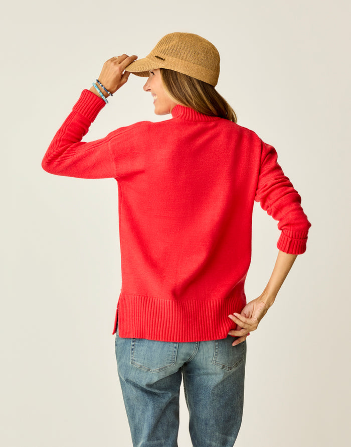 Woodward Sweater: Poinsettia