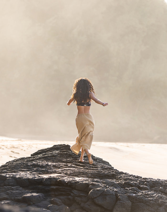 Yara Gauze Skirt: Golden
