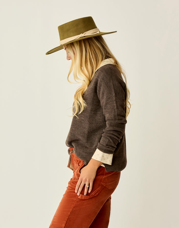 Zella Merino Sweater: Espresso Heather