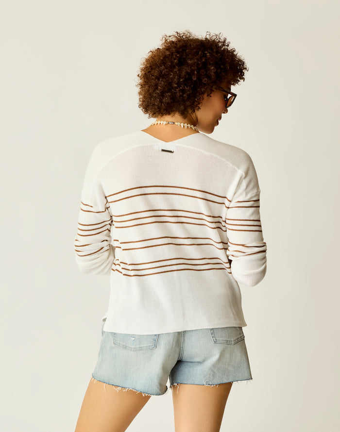 Zella Pullover: Neutral Stripe - FINAL SALE