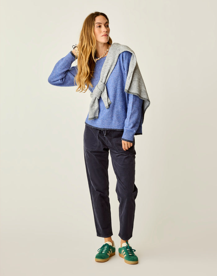 Zoe Buttercord Pant: Navy