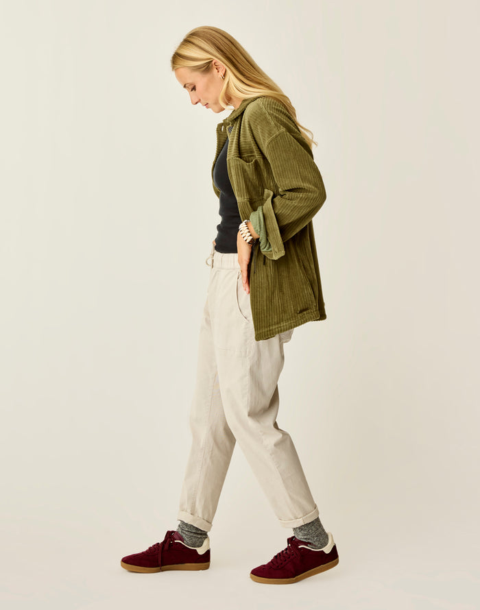 Zoe Twill Pant: Birch