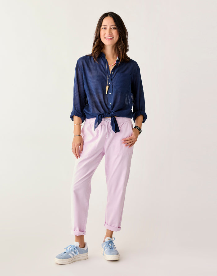 Zoe Twill Pant: Dawn - FINAL SALE