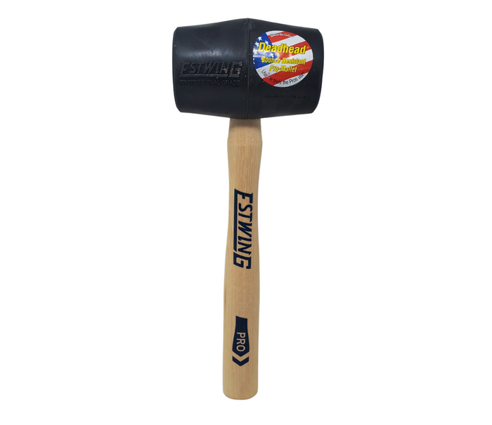 12oz Dead Head Black Rubber Mallet w/ Hickory Handle-Estwing-Atlas Preservation