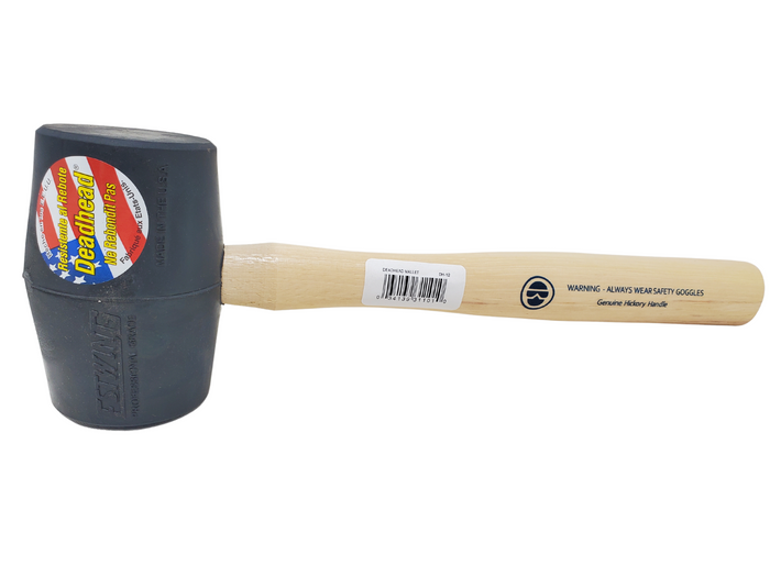 12oz Dead Head Black Rubber Mallet w/ Hickory Handle-Estwing-Atlas Preservation