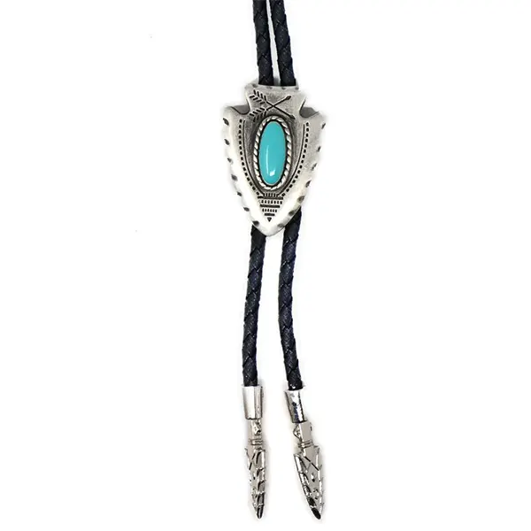 M & F 22118 Arrowhead with Turquoise Stone Bolo